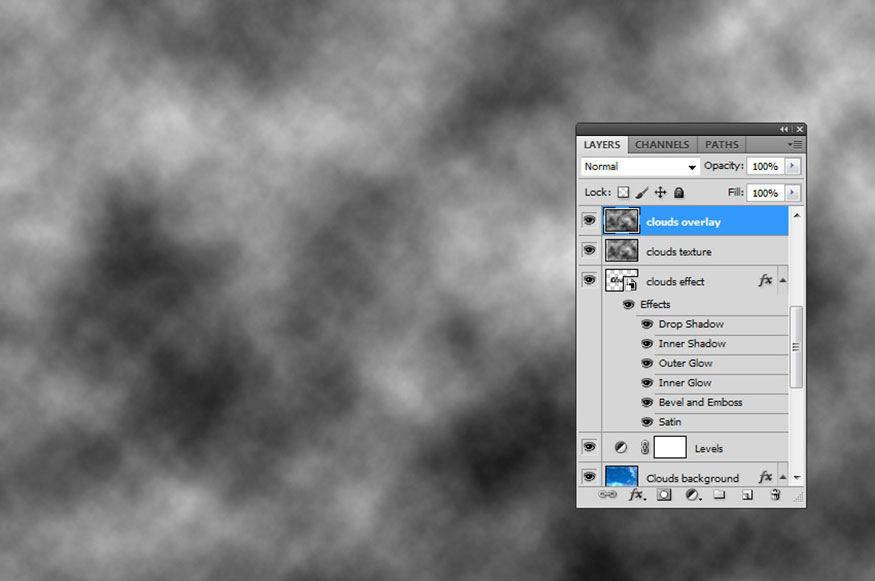 nhân đôi layer Clouds texture
