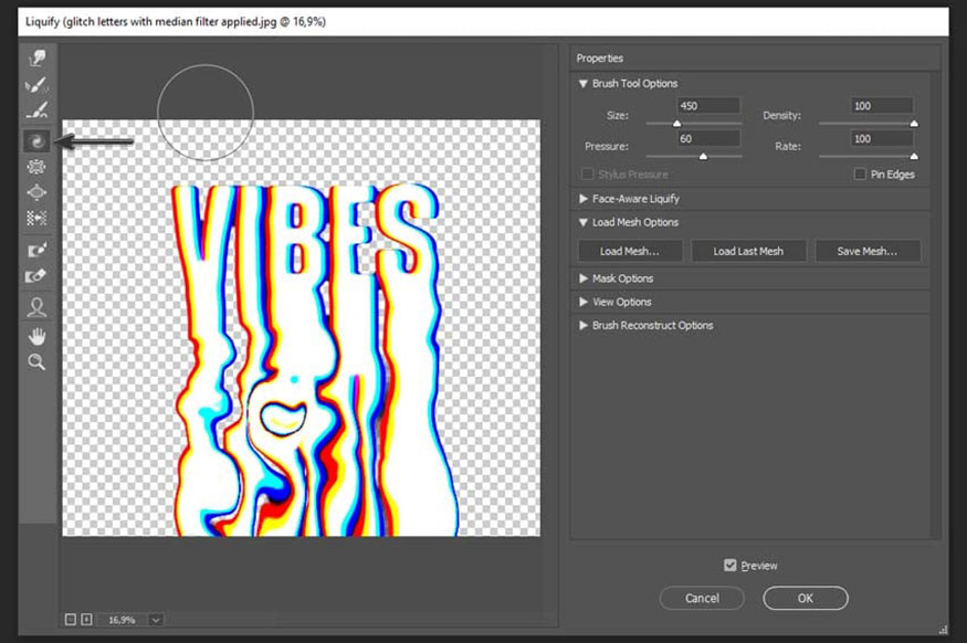 thêm một yếu tố nữa vào hiệu ứng văn bản tan chảy trong Photoshop
