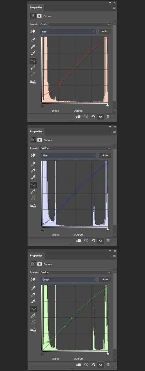 Adjustments một lần nữa và chọn Curves