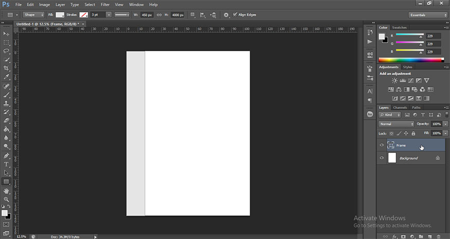 create a classic film frame