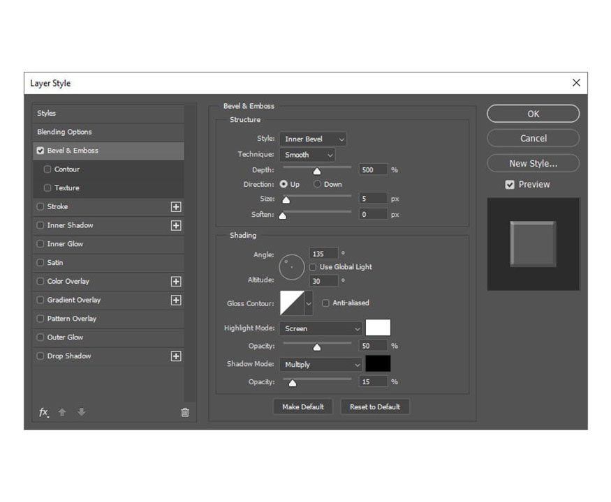 Right click on this layer and select Blending Options