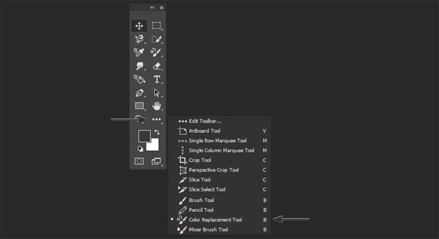 nhấn biểu tượng Edit Toolbar 