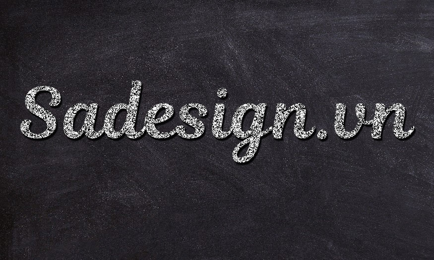 Tạo hiệu ứng chữ phấn viết bảng cách điệu trong Photoshop cùng SaDesign