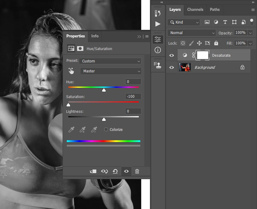 Nhấp đúp vào hình thumbnail của layer này
