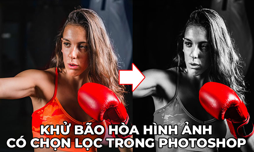 cách khử bão hòa hình ảnh có chọn lọc trong Photoshop