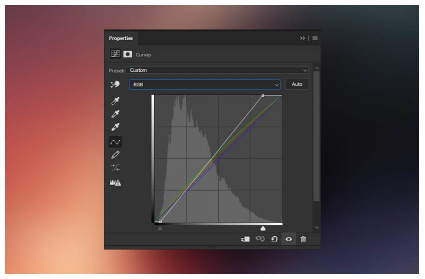 Tạo một layer điều chỉnh Curves.