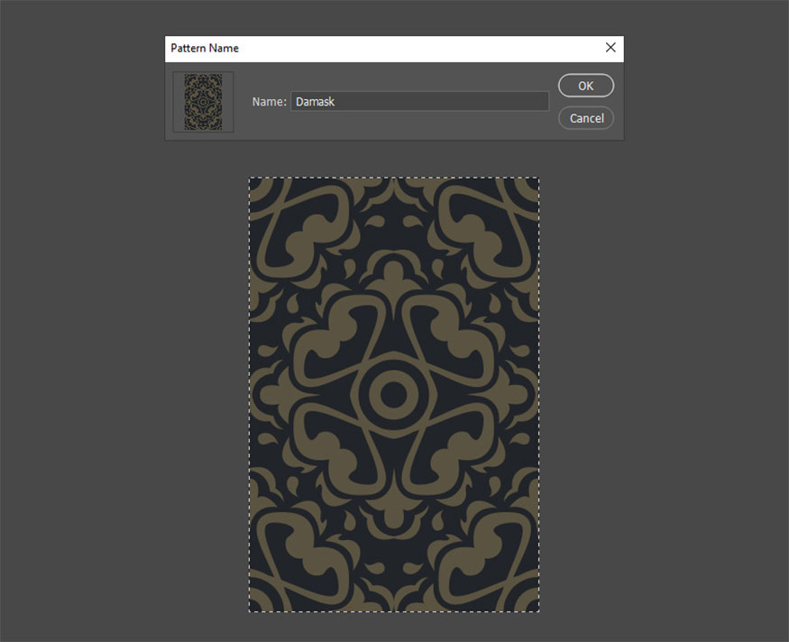 Chọn Edit > Define Pattern