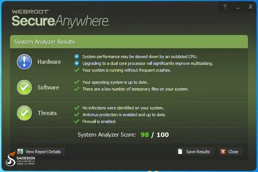 Hướng dẫn mua key Webroot Secureanywhere Internet Security Complete tại SaDesign