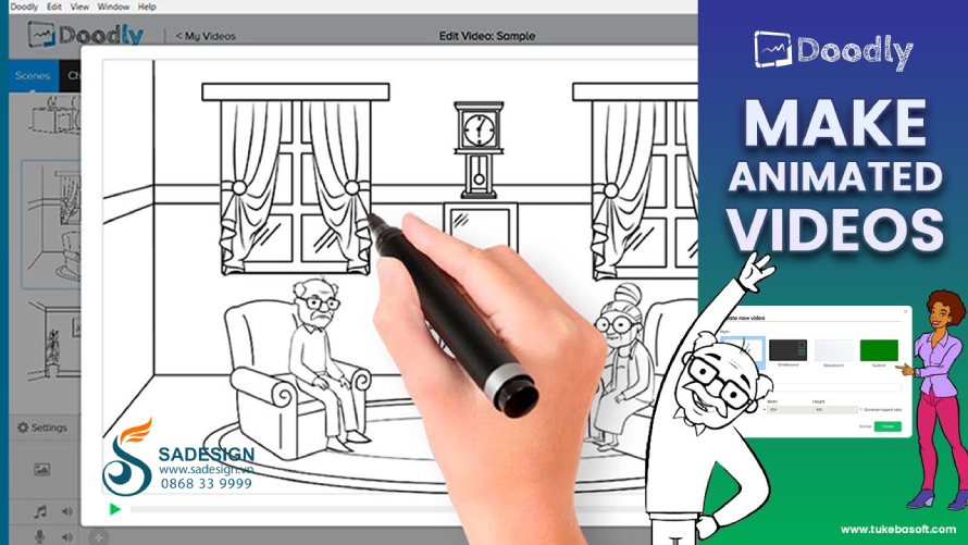 Hướng dẫn mua tài khoản Doodly tại SaDesign