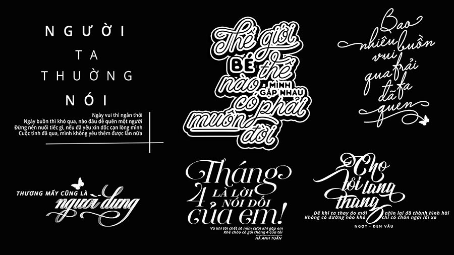 Chia Sẻ Miễn Phí Bộ Typography Tiếng Việt Cực Đẹp (PSD)