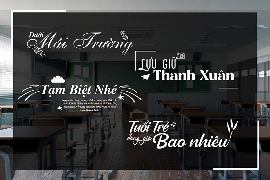Chia Sẻ Miễn Phí 48 Typo Chủ Đề Học Sinh - Kỷ Yếu Tốt Nghiệp Mới Nhất