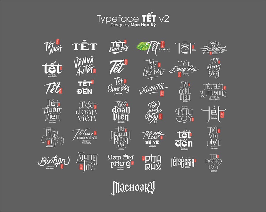 Chia Sẻ Miễn Phí Typeface Tết V2 By Machoaky CV