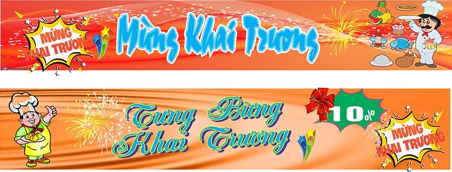 Chia Sẻ Miễn Phí 5 Mẫu Băng Ron Khai Trương