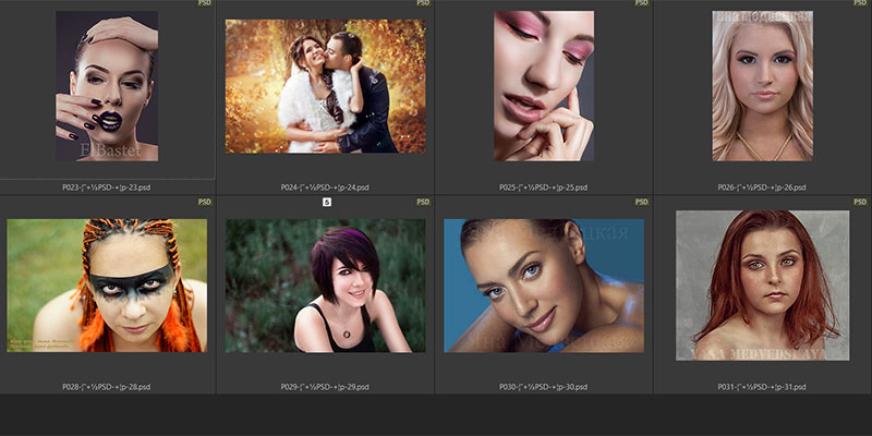 BPL001 - 9 PSD Beauty Layout chỉnh sửa màu & Skin retouch da nâng cao