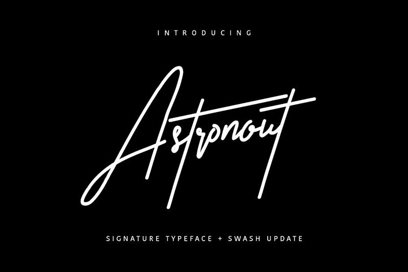 Font Chữ Đẹp 322 - Astronout Signature Font