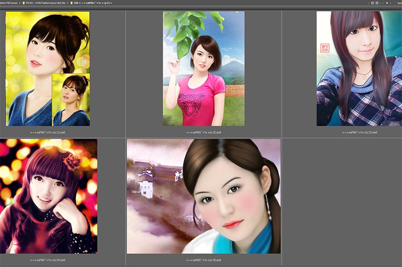 FPL001 - 5 PSD Fashion layout tách lớp