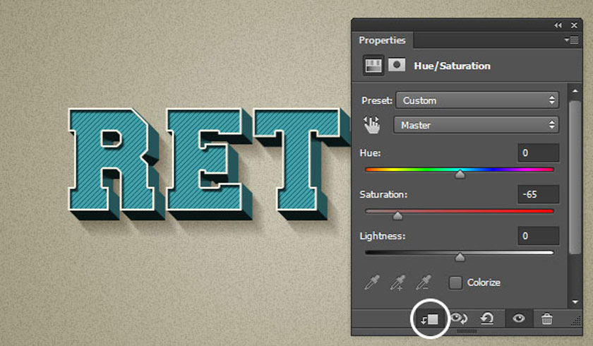 Clip adjustment to layer retro photoshop