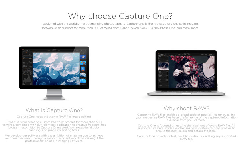 So sánh Camera Raw và Capture One