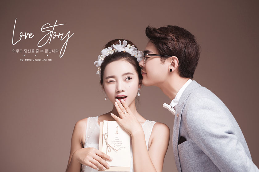 Chụp ảnh cưới theo phong cách hàn quốc trong studio