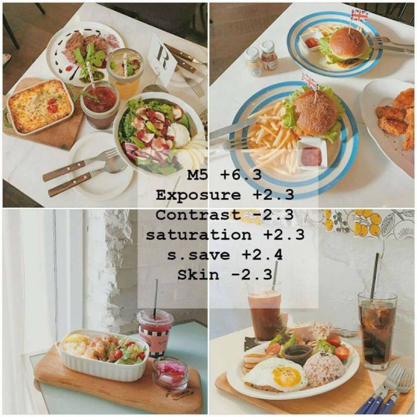 Cua thức chỉnh màu đồ ăn VSCO tone màu nắng nhẹ