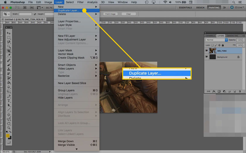 Duplicate layer photoshop