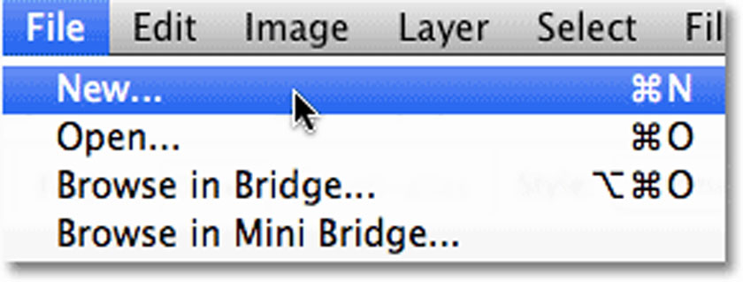 File - New Photoshop