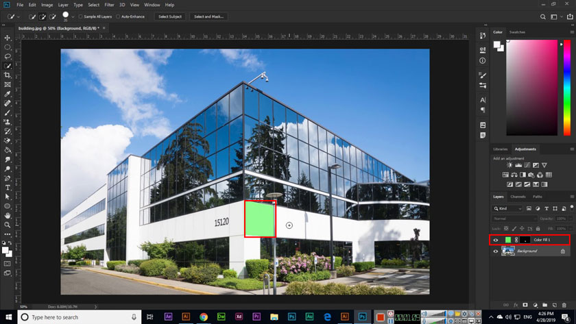 Fill layer photoshop