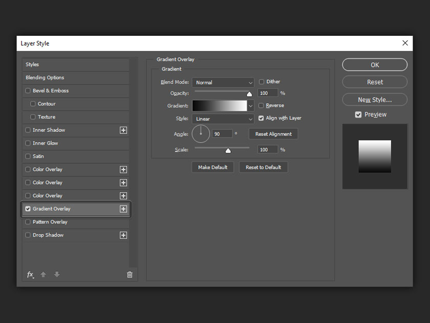 Gradient overlay photoshop