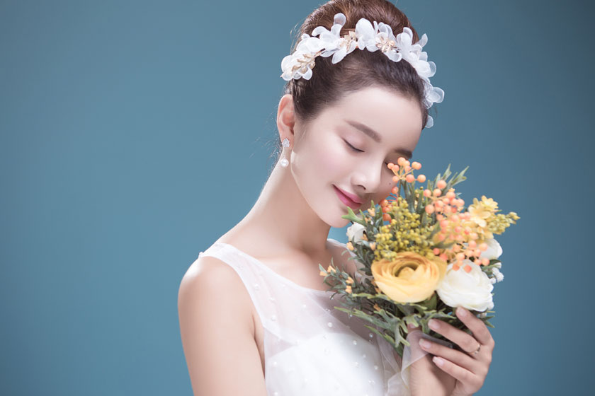 Kiểu tóc cô dâu chụp ảnh cưới hàn quốc