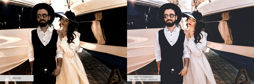 matte portrait sea green preset
