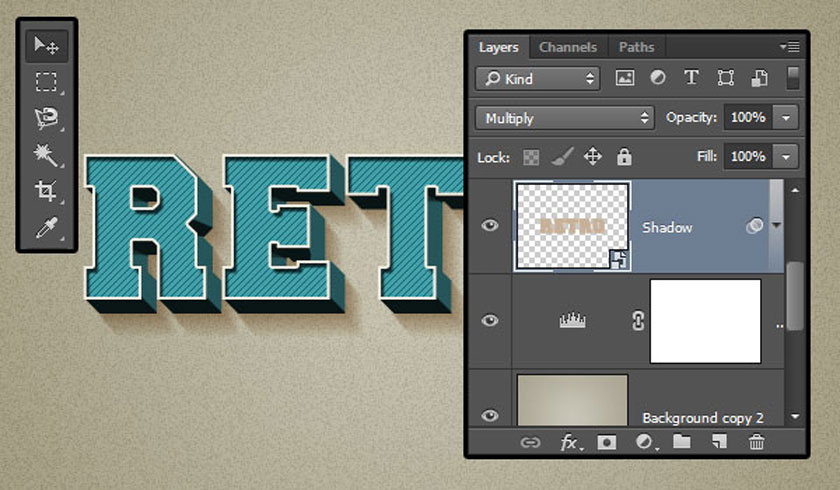 multiply retro photoshop