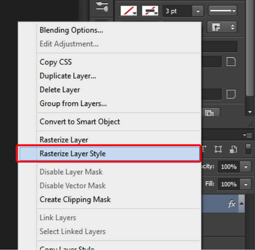 Rasterize Layer Style