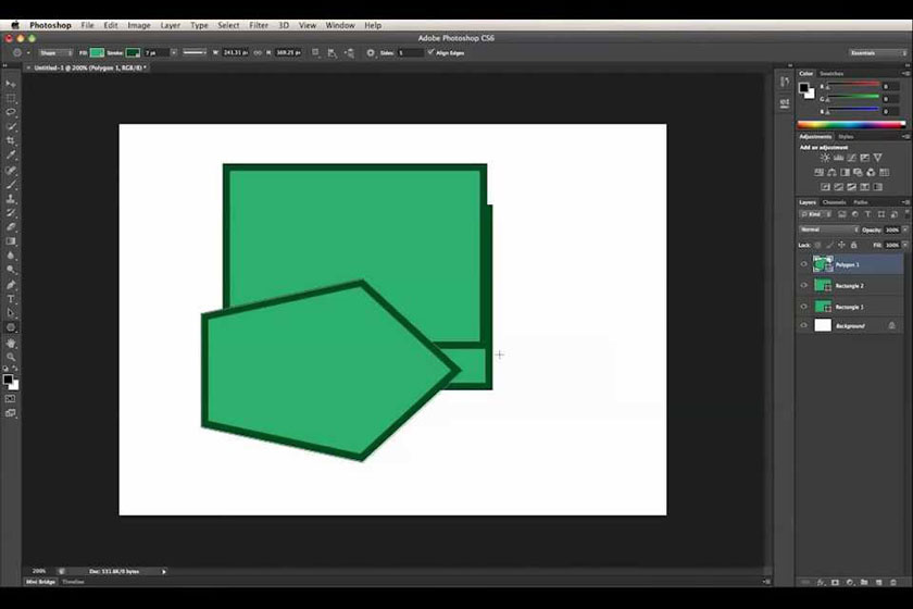 Shape layer photoshop