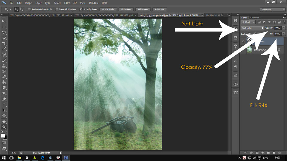 Soft light - Opacity