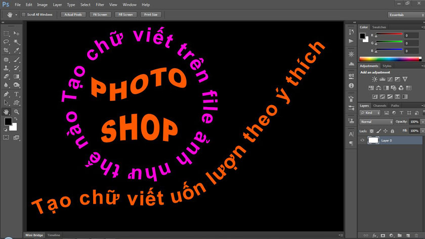 type layer photoshop