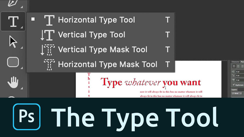 Type tool Photoshop