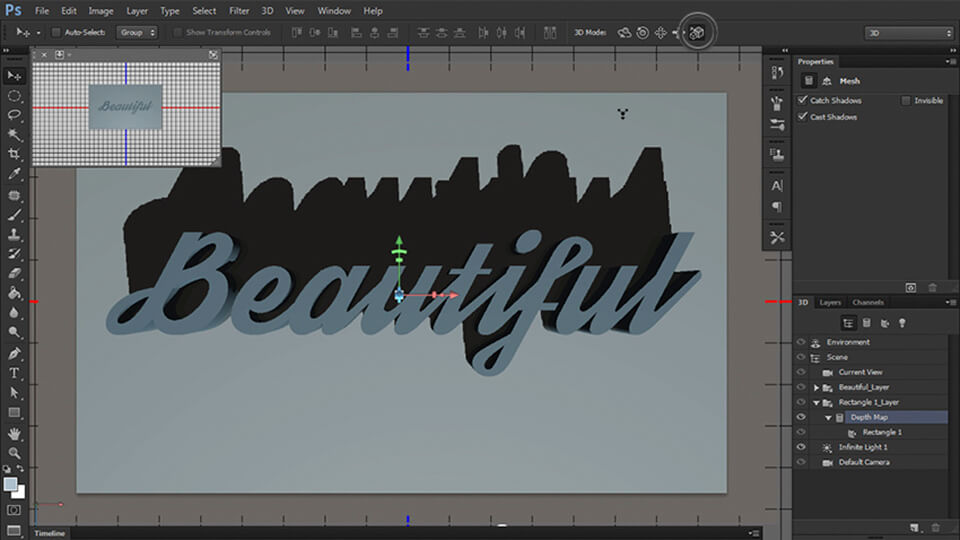 Bước 10 hiệu ứng 3d trong photoshop