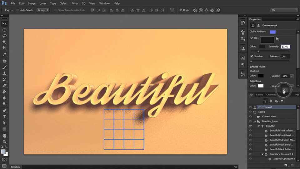 bước 21 hiệu ứng chữ 3d photoshop