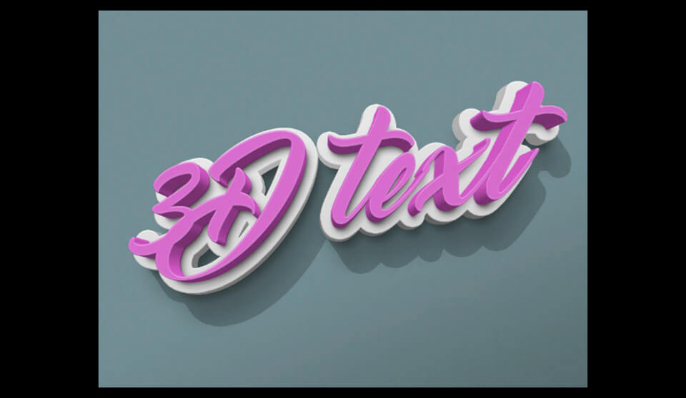 Rubber 3D Text Effects 2