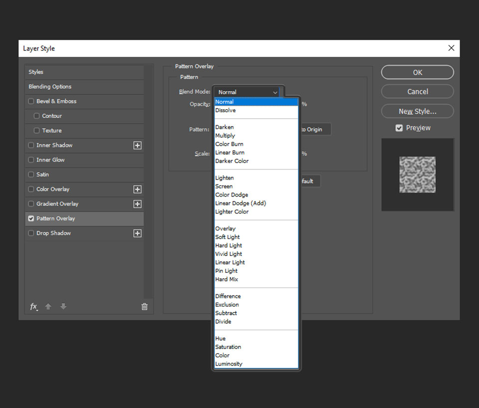 blend mode pattern overlay
