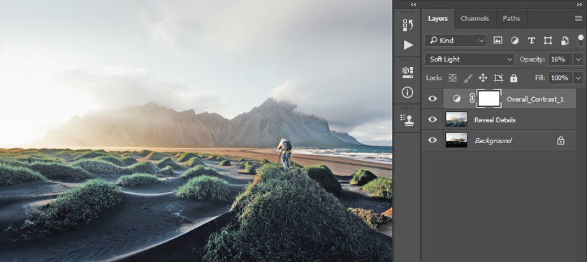 blending mode opacity 16%