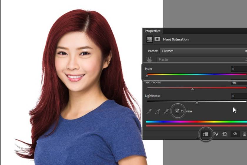 bước 2 đổi màu tóc photoshop