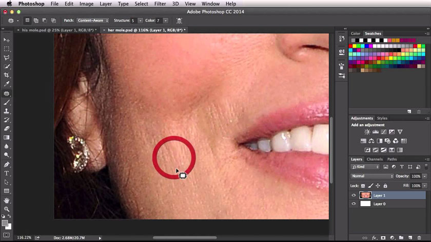 Cách dùng Patch tool photoshop