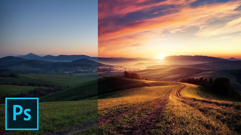 mặt trời nhân tạo trong photoshop