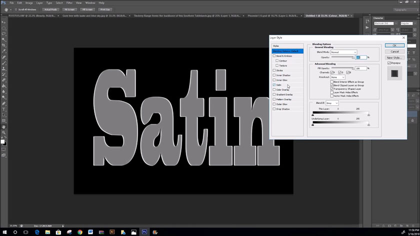satin photoshop