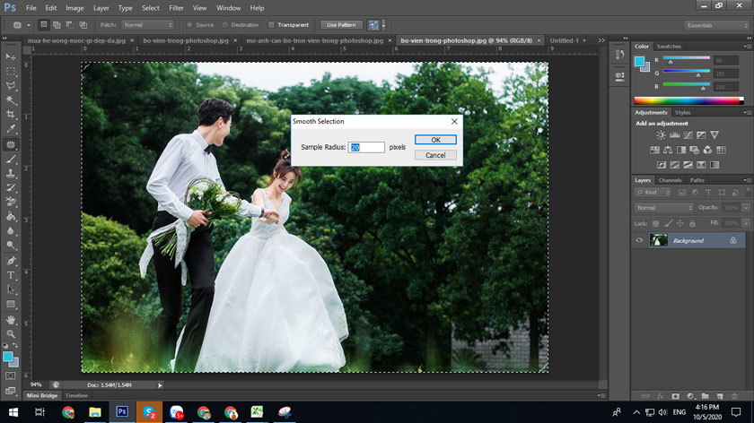 Smooth selection 20px