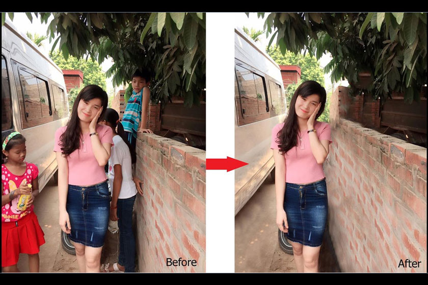Cách xóa chi tiết thừa trên ảnh bằng photoshop