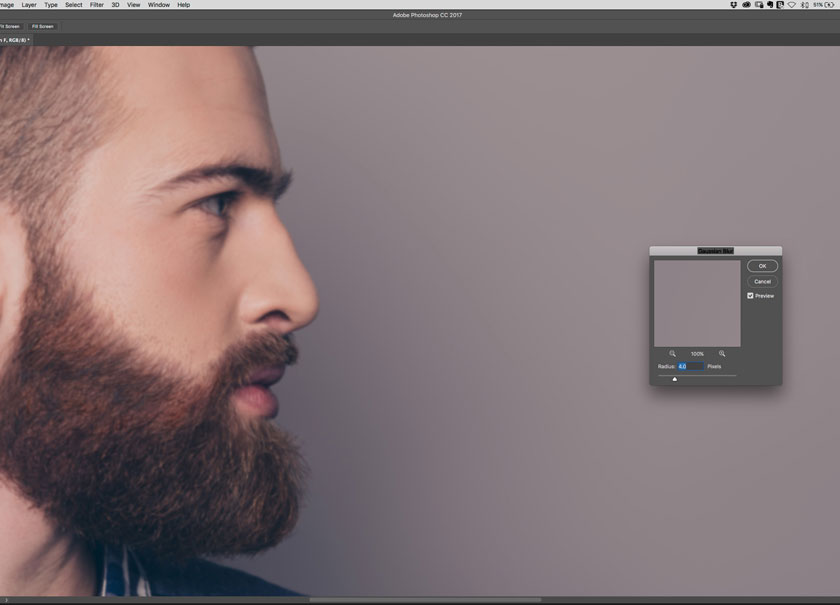 gaussian blur radius 4px