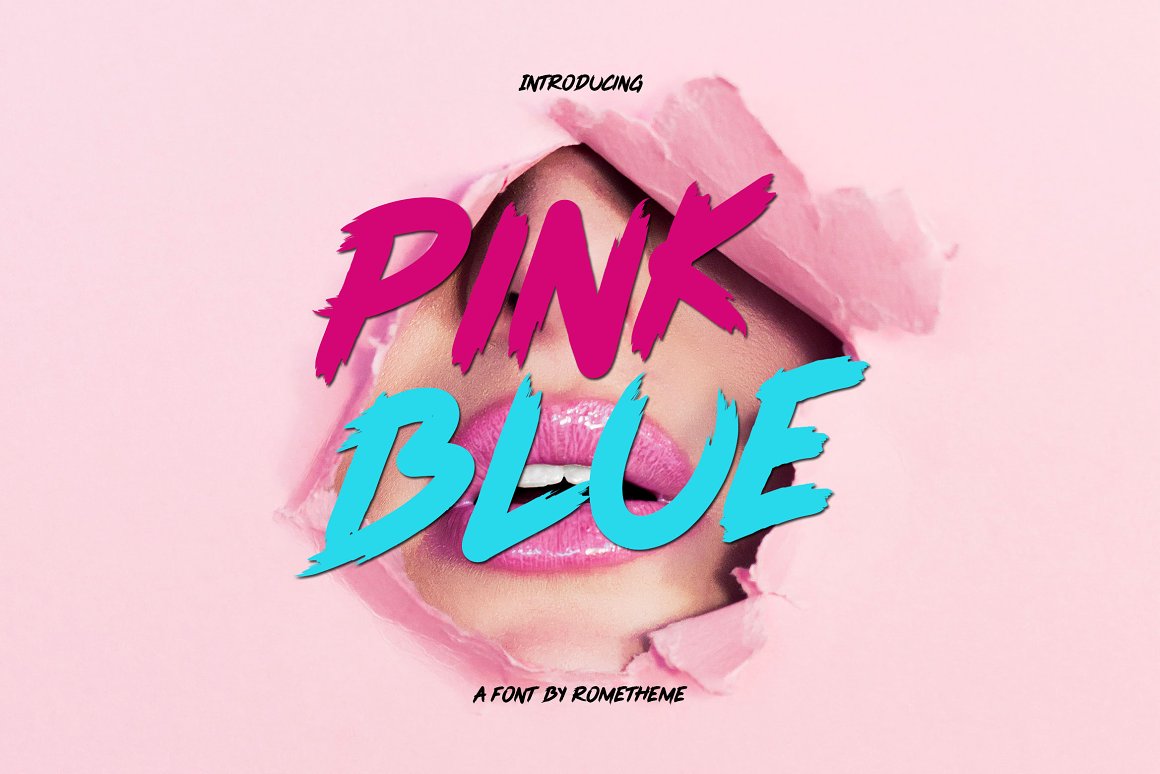 Font Chữ Đẹp 500 Pink Blue