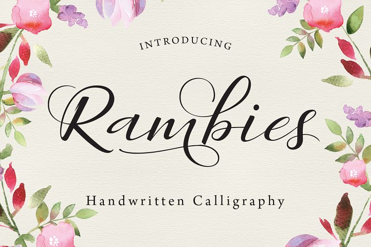 Font Chữ Đẹp 510 Rambies Script